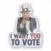 Sticker Walz - Je veux que vous votiez (Devant)