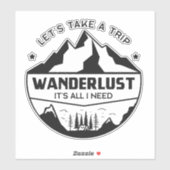 Sticker Wanderlust Camping (Feuille)