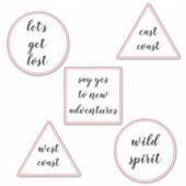 Sticker Wanderlust travel cite les bagages bouteille d'eau (Devant)