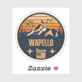 Sticker Wapello, Iowa (Feuille)
