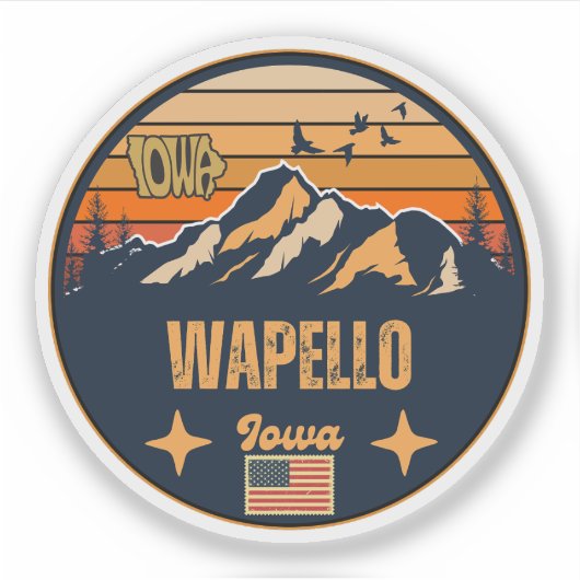 Sticker Wapello, Iowa (Devant)