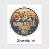 Sticker Warm Mineral Springs, Floride (Feuille)