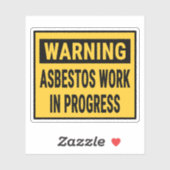 Sticker Warning Asbestos Work in Progress  (Feuille)