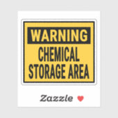 Sticker Warning Chemical Storage Area (Feuille)