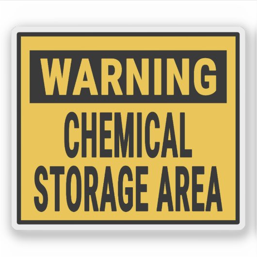 Sticker Warning Chemical Storage Area (Devant)