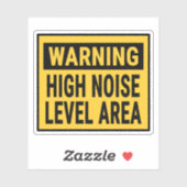 Sticker Warning High Noise Level Area  (Feuille)