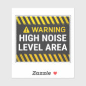 Sticker Warning High Noise Level Area Sign (Feuille)