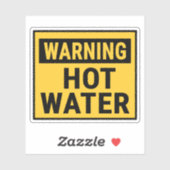 Sticker Warning Hot Water  (Feuille)