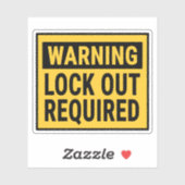 Sticker Warning Lock Out Required  (Feuille)