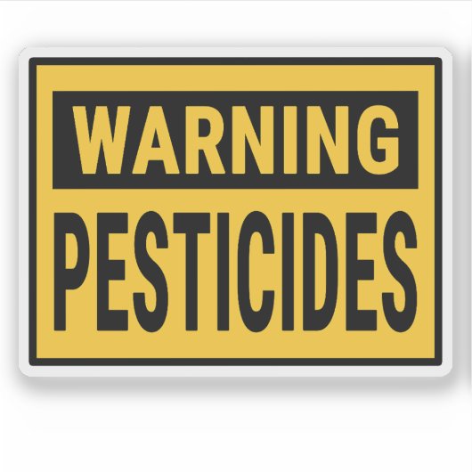 Sticker Warning Pesticides  (Devant)