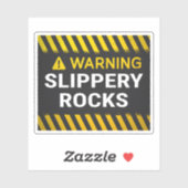 Sticker Warning Slippery Rocks (Feuille)