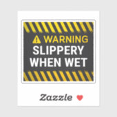 Sticker Warning Slippery When Wet  (Feuille)