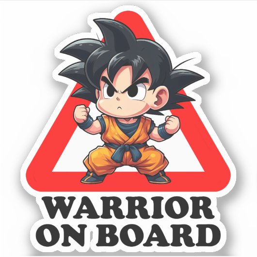 Sticker Warrior on board (Devant)