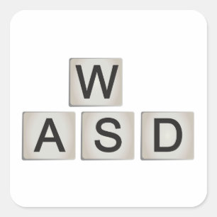 Sticker WASD - Clavier rétro