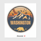 Sticker Washington, Californie (Feuille)