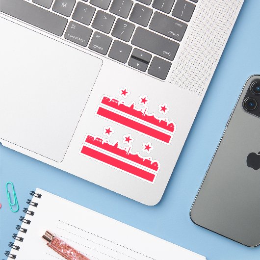 Sticker Washington DC 51e (Ordinateur portable avec iPhone)