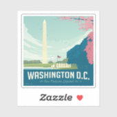 Sticker Washington DC | La capitale de notre nation (Feuille)