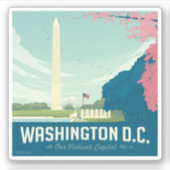 Sticker Washington DC | La capitale de notre nation (Devant)