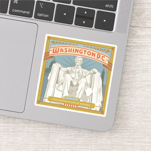 Sticker Washington DC | Mémorial de Lincoln (Détail)