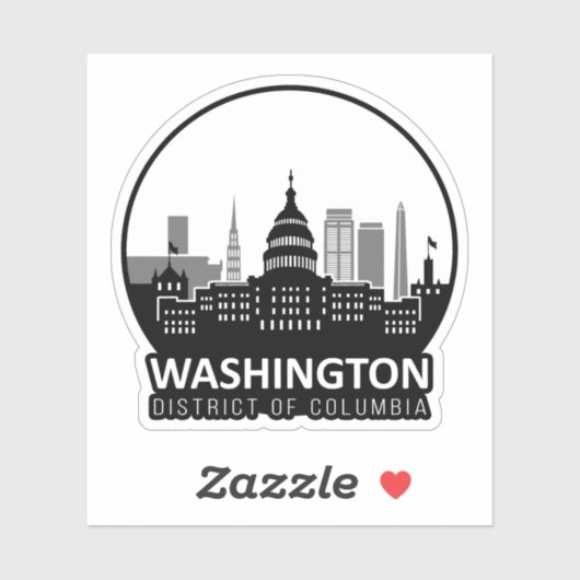 Sticker Washington DC Skyline (Feuille)