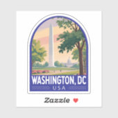 Sticker Washington DC Travel Art Emblem (Feuille)