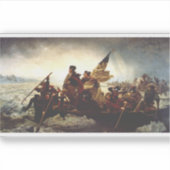 Sticker Washington traversant le Delaware par Emanuel Leut (Devant)