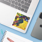 Sticker Wassily Kandinsky. Maisons à Murnau. Expressionnis (Ordinateur portable avec iPhone)