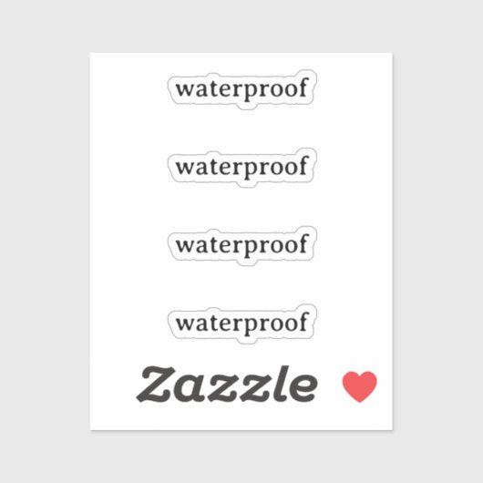 Sticker Water Prosph Forfait gratuit Black White Custom (Feuille)
