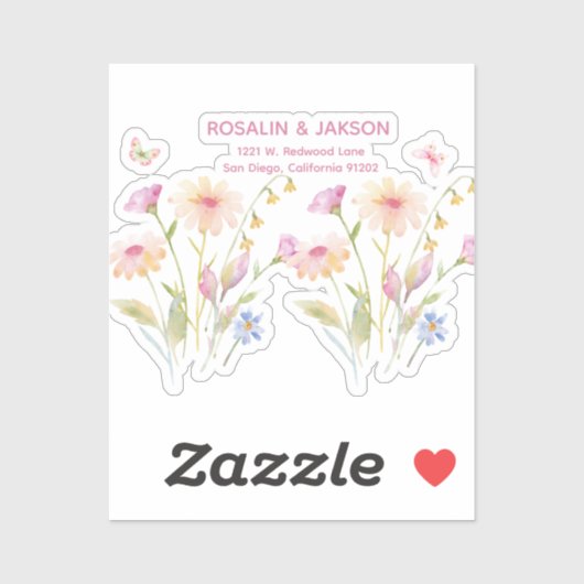Sticker watercolor flower editable (Feuille)
