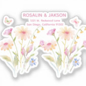 Sticker watercolor flower editable (Recto)