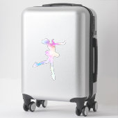 Sticker Watercolor Ice Skating Girl (Sur valise)