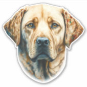 Sticker Watercolor Labrador Retriever (Devant)
