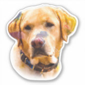 Sticker Watercolor Labrador Retriever (Devant)