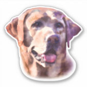 Sticker Watercolor Labrador Retriever (Devant)