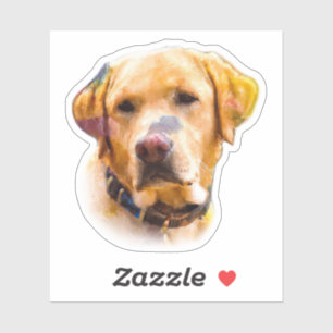 Sticker Watercolor Labrador Retriever