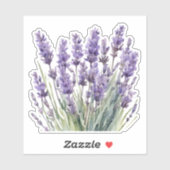 Sticker Watercolor Wild Lavender étanche (Feuille)