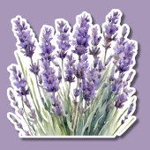 Sticker Watercolor Wild Lavender étanche
