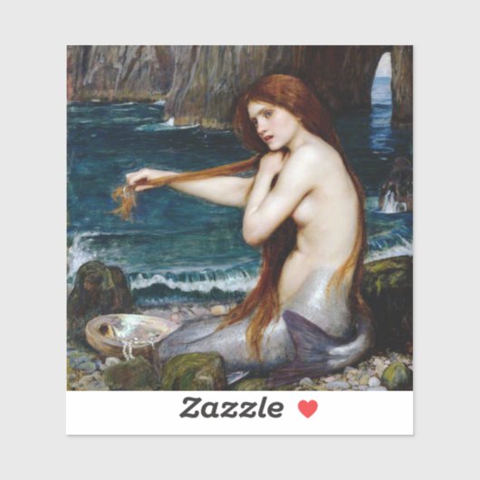 Sticker Waterhouse Pre Raphaelite Mernaid (Feuille)