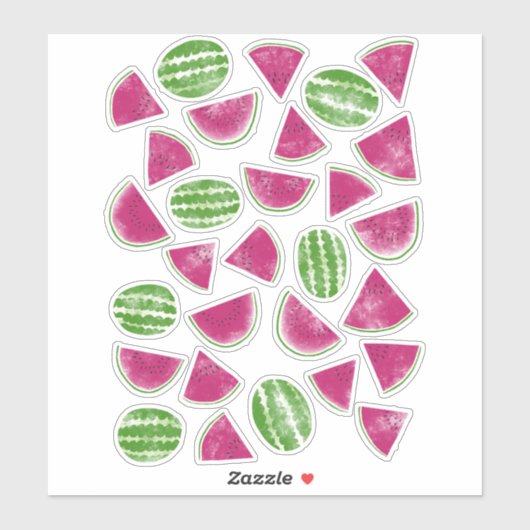 Sticker Watermelon Art (Feuille)