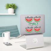 Sticker Watermelon Palestine sera libre (Ordinateur portable sur le bureau)