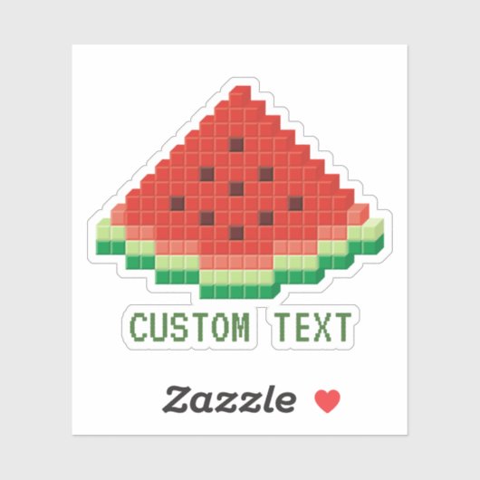 Sticker Watermelon Pixel Art (Feuille)