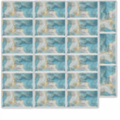 Sticker Waterproof Blue Gold Glitter Dropper Bottle Label (Devant)