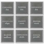 Sticker Waterproof Holiday Hot Chocolate Bar Jar Labels (Devant)