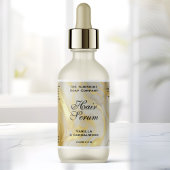 Sticker Waterproof Ivory Gold Foil Dropper Bottle Label