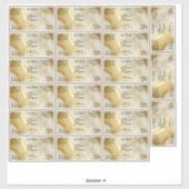 Sticker Waterproof Ivory Gold Foil Dropper Bottle Label (Feuille)