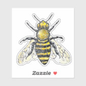 Sticker Waterverf bijen (Vel)