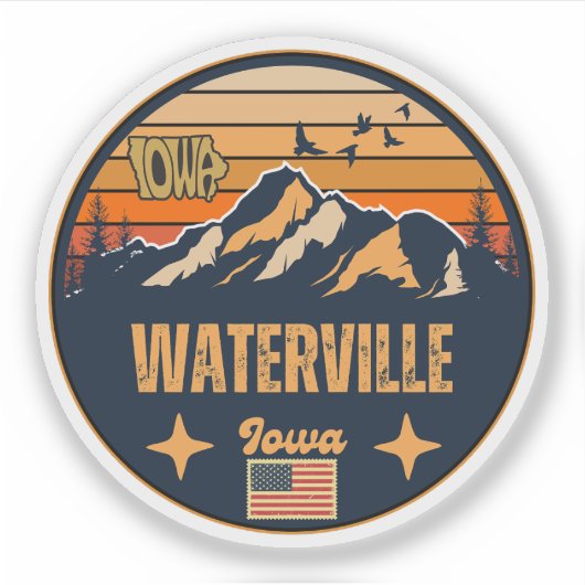 Sticker Waterville, Iowa (Devant)