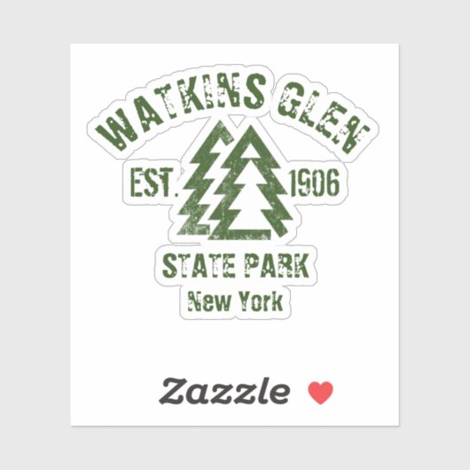 Sticker Watkins Glen State Park New York (Feuille)