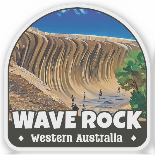 Sticker Wave Rock, Australie occidentale (Devant)