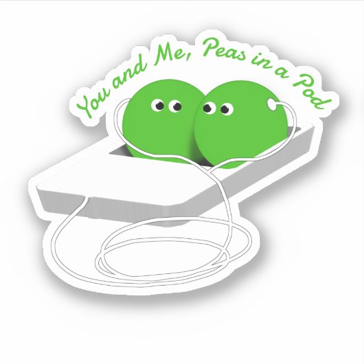 Sticker We Are Like Two Peas in a Pod (Devant)